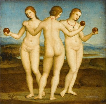 Raphael Painting - The Three Graces Renaissance master Raphael